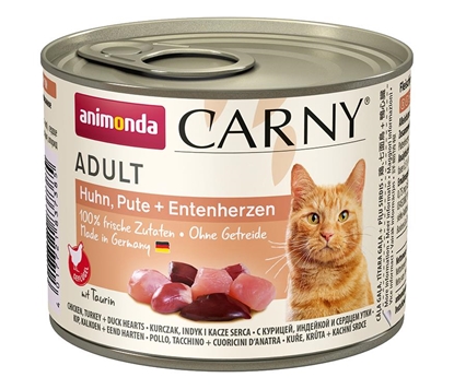 Picture of ANIMONDA Carny Adult flavour: chicken. turkey. duck hearts - wet cat food - 200g