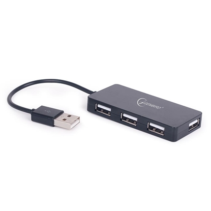 Attēls no Gembird UHB-U2P4-04 interface hub USB 2.0 480 Mbit/s Black