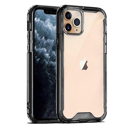 Изображение Mocco Acrylic Air Case Silicone Case for Apple iPhone 12 Pro Max Transparent-Black