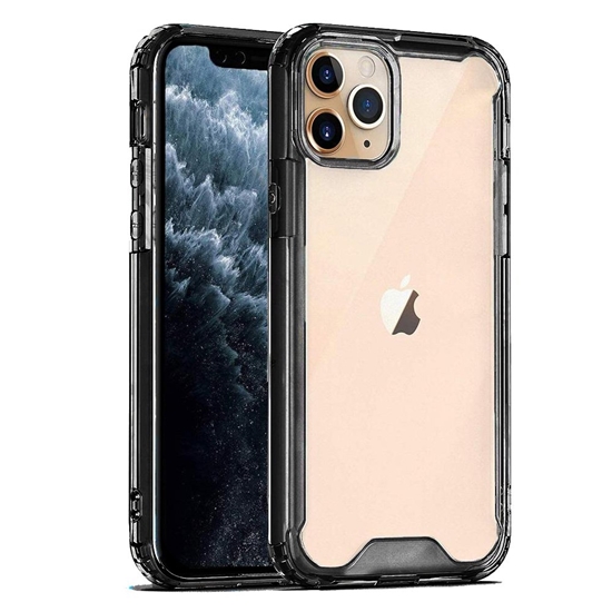 Изображение Mocco Acrylic Air Case Silicone Case for Apple iPhone 12 Pro Max Transparent-Black