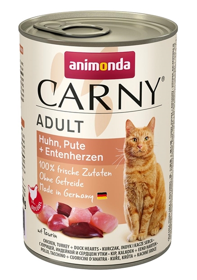 Изображение ANIMONDA Carny Adult Chicken, turkey, duck hearts - wet cat food - 400g