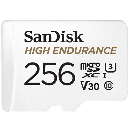 Attēls no SanDisk High Endurance 256 GB MicroSDXC UHS-I Class 10