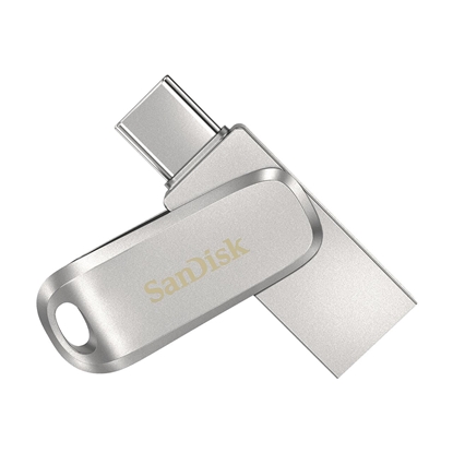 Attēls no SanDisk Ultra Dual Drive Luxe USB flash drive 256 GB USB Type-A / USB Type-C 3.2 Gen 1 (3.1 Gen 1) Stainless steel