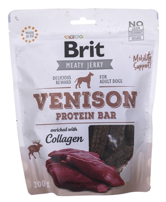 Attēls no BRIT Meaty Jerky Venison Protein - dog treat - 200 g