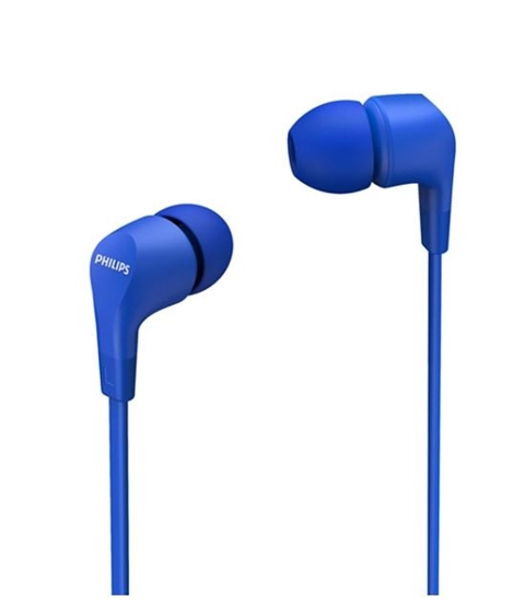 Изображение Philips In-Ear Headphones with mic TAE1105BL/00 powerful 8.6mm drivers, Blue
