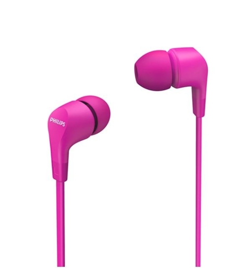 Изображение Philips In-Ear Headphones with mic TAE1105PK/00 powerful 8.6mm drivers, Pink