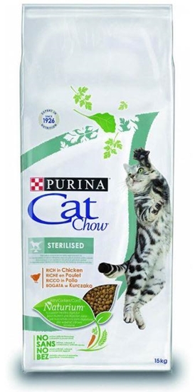 Изображение Purina Cat Chow Sterilized cats dry food 15 kg Adult Chicken