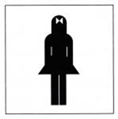 Изображение Uzlīmes "WC,  sieviešu",  114mmx114mm