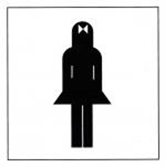 Picture of Uzlīmes "WC,  sieviešu",  114mmx114mm