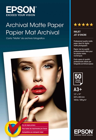 Изображение Epson Archival Matte Paper  A 3+ 50 Sheet, 189 g         S 041340