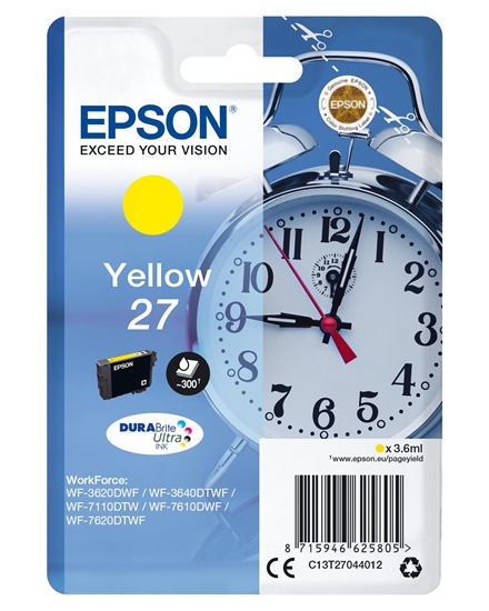 Изображение Epson DURABrite Ultra Ink 27 ink cartridge yellow T 2704