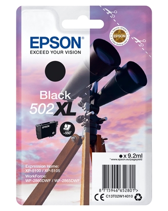 Изображение Epson ink cartridge black 502 XL                    T 02W1