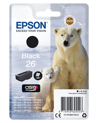 Изображение Epson ink cartridge black Claria Premium T 260      T 2601