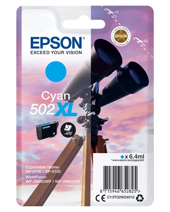 Изображение Epson ink cartridge cyan 502 XL                    T 02W2