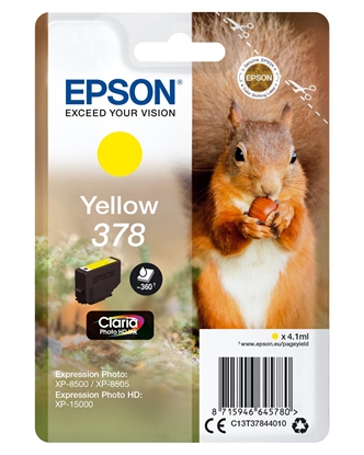 Picture of Epson ink cartridge yellow Claria Photo HD 378       T 3784