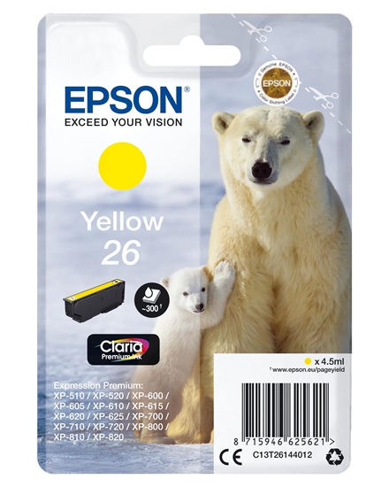 Изображение Epson ink cartridge yellow Claria Premium T 261      T 2614