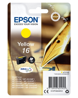Attēls no Epson ink cartridge yellow DURABrite Ultra T 162     T 1624