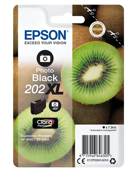 Изображение Epson ink cartridge photo black Claria Premium 202 XL     T 02H1