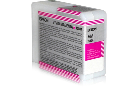 Picture of Epson ink cartridge vivid magenta T 580 80 ml       T 580A