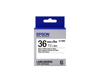 Attēls no Epson Label Cartridge Standard LK-7WBN Black/White 36mm (9m)