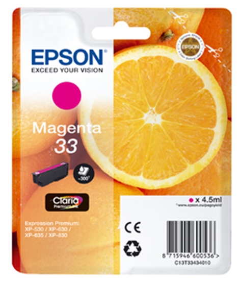 Изображение Epson C13T33434010 ink cartridge 1 pc(s) Original Magenta