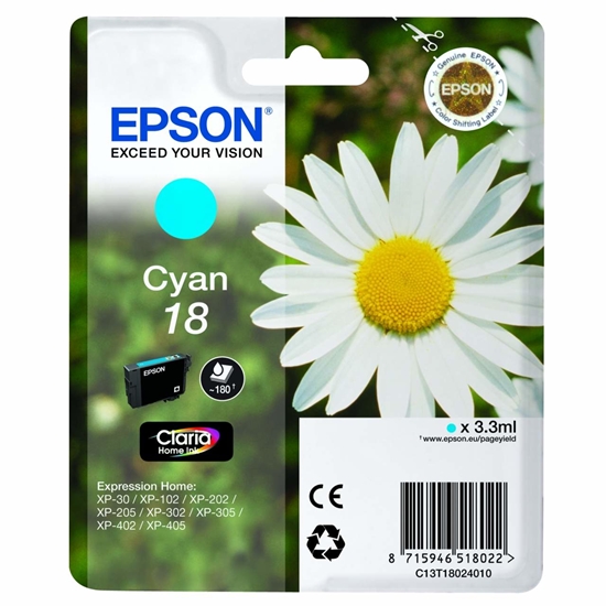 Picture of Epson Daisy Singlepack Cyan 18 Claria Home Ink