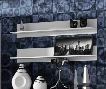 Attēls no Cama set of two shelves 125cm SOHO white matte