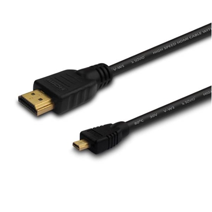 Attēls no Savio CL-39 HDMI cable 1 m HDMI Type A (Standard) HDMI Type D (Micro) Black