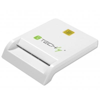 Attēls no Techly Compact /Writer USB2.0 White I-CARD CAM-USB2TY smart card reader Indoor