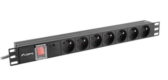 Picture of Listwa zasilająca Rack PDU  19"  1U 16A 7X 230V PL 2m czarna