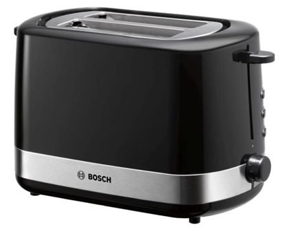 Attēls no Bosch TAT7403 toaster 2 slice(s) 800 W Black, Stainless steel