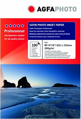 Attēls no AgfaPhoto Professional Photo Paper 260 g Satin 10x15 100 Sh.