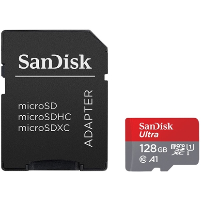 Attēls no SanDisk Ultra Light microSDXC 128GB + SD Adapter