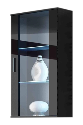 Picture of Cama hanging display cabinet SOHO black/black gloss