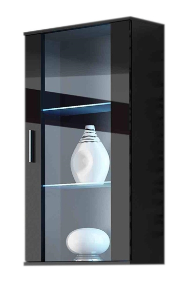 Picture of Cama hanging display cabinet SOHO black/black gloss