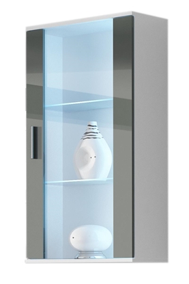 Picture of Cama hanging display cabinet SOHO white/grey gloss