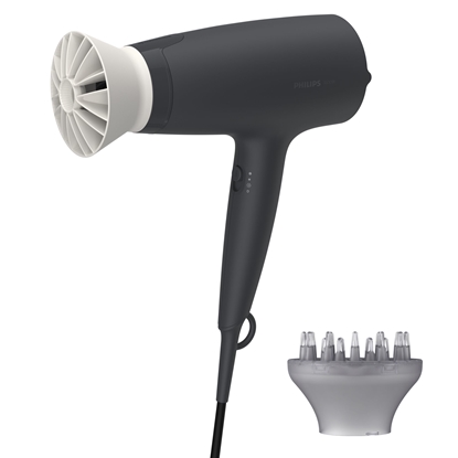 Attēls no Philips 3000 series Hair Dryer BHD302/30, 1600W, 3 heat and speed settings, ThermoProtect attachment