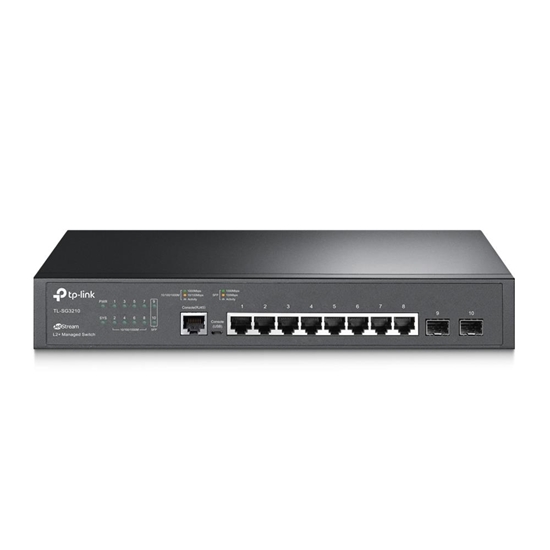 Изображение TP-LINK TL-SG3210 Managed L2 Gigabit Ethernet (10/100/1000) Power over Ethernet (PoE) Black