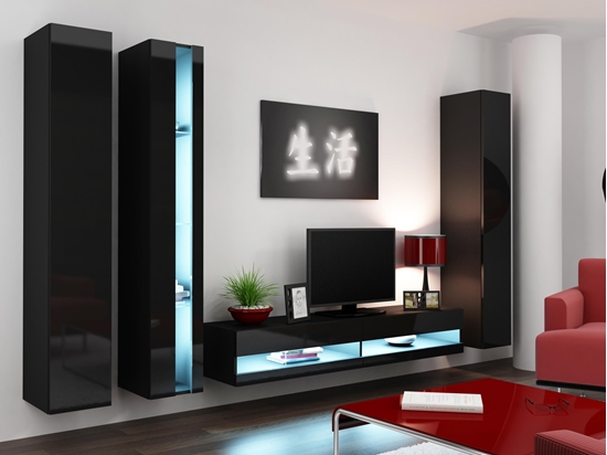 Picture of Cama TV stand VIGO NEW 30/140/40 black/black gloss