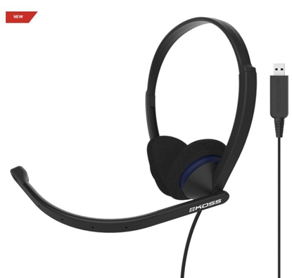 Изображение Koss | CS200 USB | Headphones | Wired | On-Ear | Microphone | Black