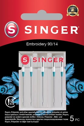 Picture of Singer Embroidery Needle 90/14 5PK