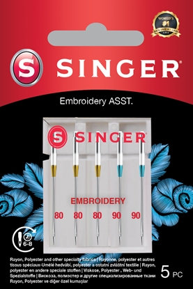 Picture of Singer Embroidery Needle ASST 5PK