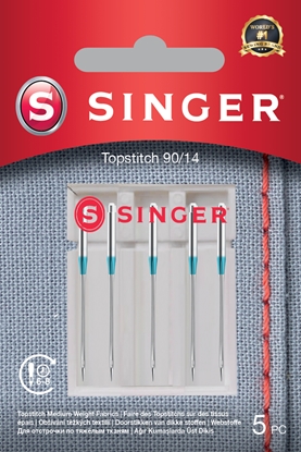 Picture of Singer Topstitch Needle 90/14 5PK Metalic Thread