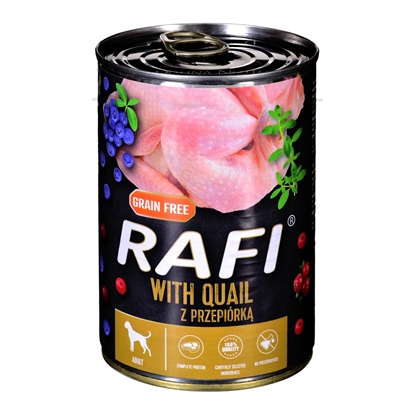 Attēls no DOLINA NOTECI Rafi with quail - Wet dog food - 400 g