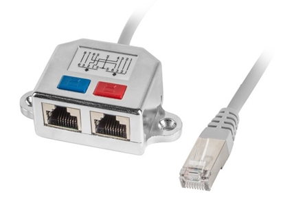 Attēls no Adapter rodzielacz LAN RJ-45 - 2x RJ-45 FTP 