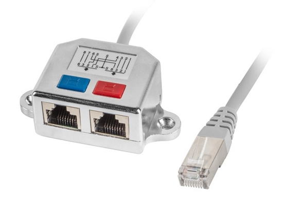 Picture of Adapter rodzielacz LAN RJ-45 - 2x RJ-45 FTP 