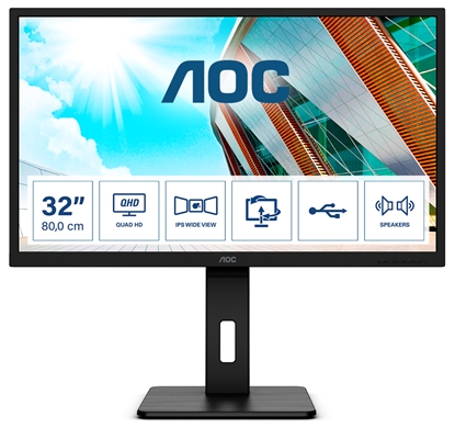 Attēls no AOC P2 Q32P2 computer monitor 80 cm (31.5") 2560 x 1440 pixels 2K Ultra HD LED Black