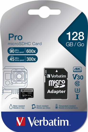 Picture of Verbatim Pro 128 GB MicroSDXC UHS-I Class 10