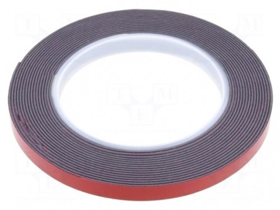 Picture of Tape:fixing;W:9mm;L:5m;Thk:1.1mm;double-sided;acrylic;black