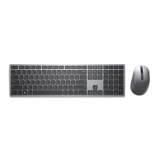 Picture of DELL KM7321W keyboard Mouse included RF Wireless + Bluetooth QWERTY US International Grey, Titanium